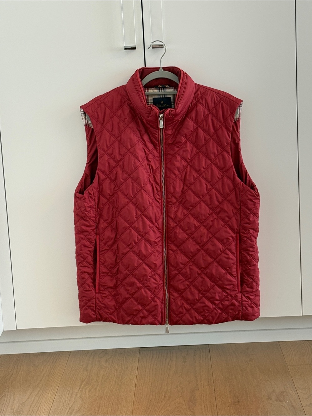 Brooks Brother’s Quilted Red Zip-Front Vest